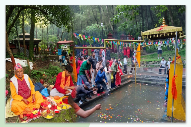 बनेपाको गोसाइँकुण्डमा जनैपूर्णिमाका दिन भक्तजनको घुइँचो
