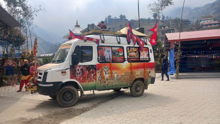 ७७ जिल्ला लक्षहवन: काभ्रेको बेथानचोक पुगेकाे धर्मरथ [फोटो फिचर]