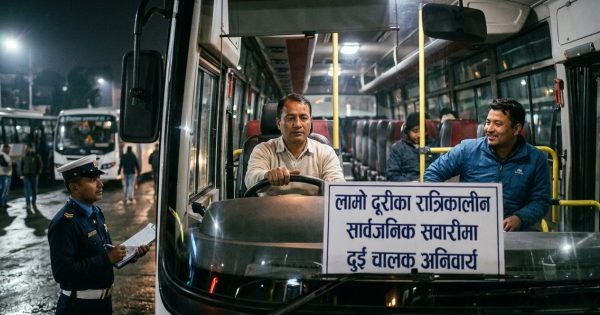 लामो दूरीका रात्रिकालीन सार्वजनिक सवारीमा अब दुई चालक अनिवार्य