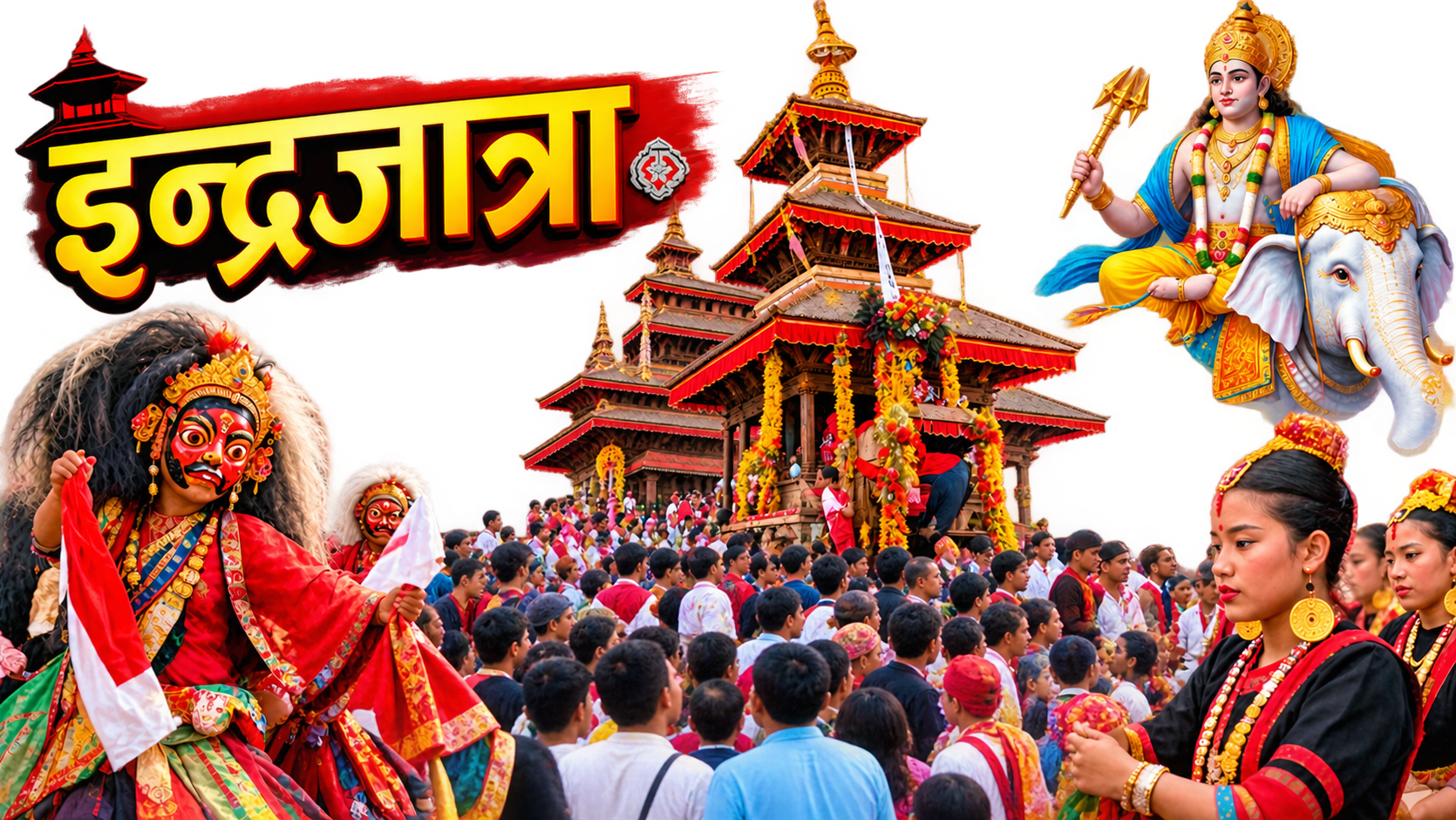 इन्द्रजात्रा : इन्द्रध्वजदेखि कुमारीको रथसम्म इतिहास, धर्म, संस्कृति र नेवार सभ्यताको जीवन्त उत्सव