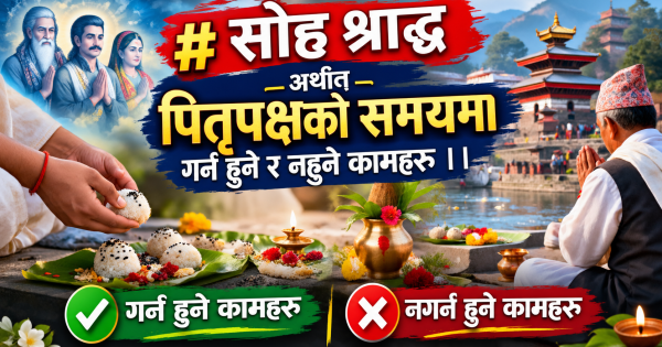 सोह्र श्राद्ध अर्थात् पितृपक्षको समयमा गर्न हुने र नहुने कामहरु ।।