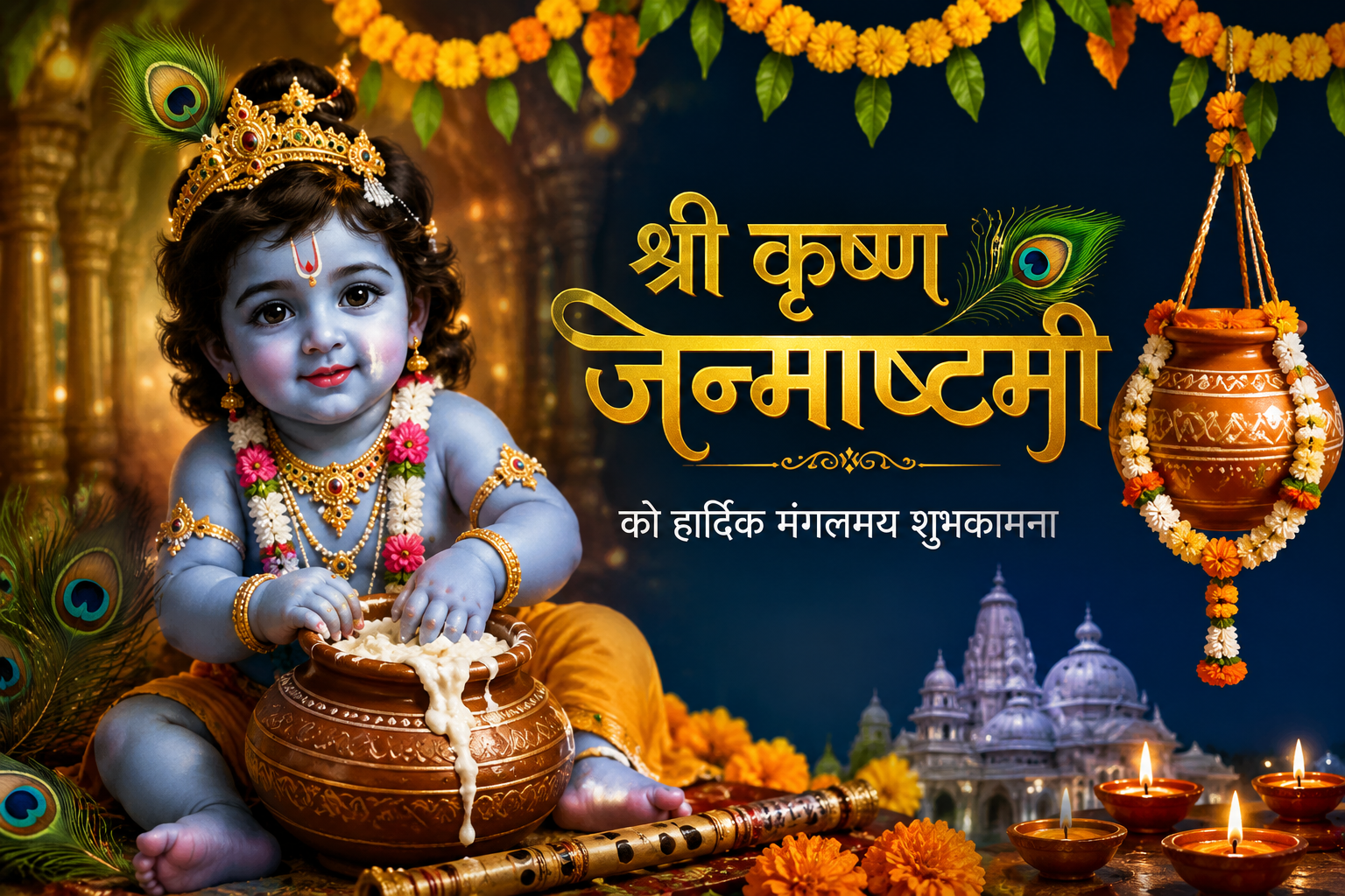 आज श्रीकृष्ण जन्माष्टमी पर्व, देशभर कृष्णमय वातावरण