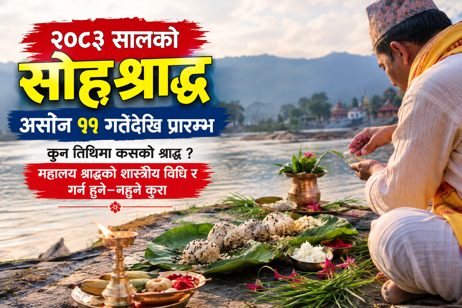 २०८३ सालको सोह्रश्राद्ध असोज ११ गतेदेखि : कुन तिथिमा कसको श्राद्ध ?