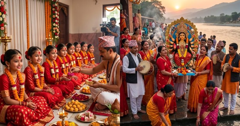 “नवदुर्गाको नौ स्वरूप, नौ कन्याको पूजन : ओमकार टेलिभिजनको नवरात्रि परम्परा दशमीमा देवी विसर्जनसँगै पूर्ण”