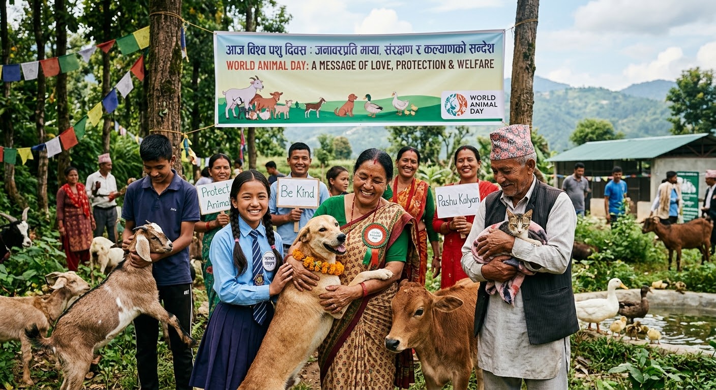 आज विश्व पशु दिवस : जनावरप्रति माया, संरक्षण र कल्याणको सन्देश