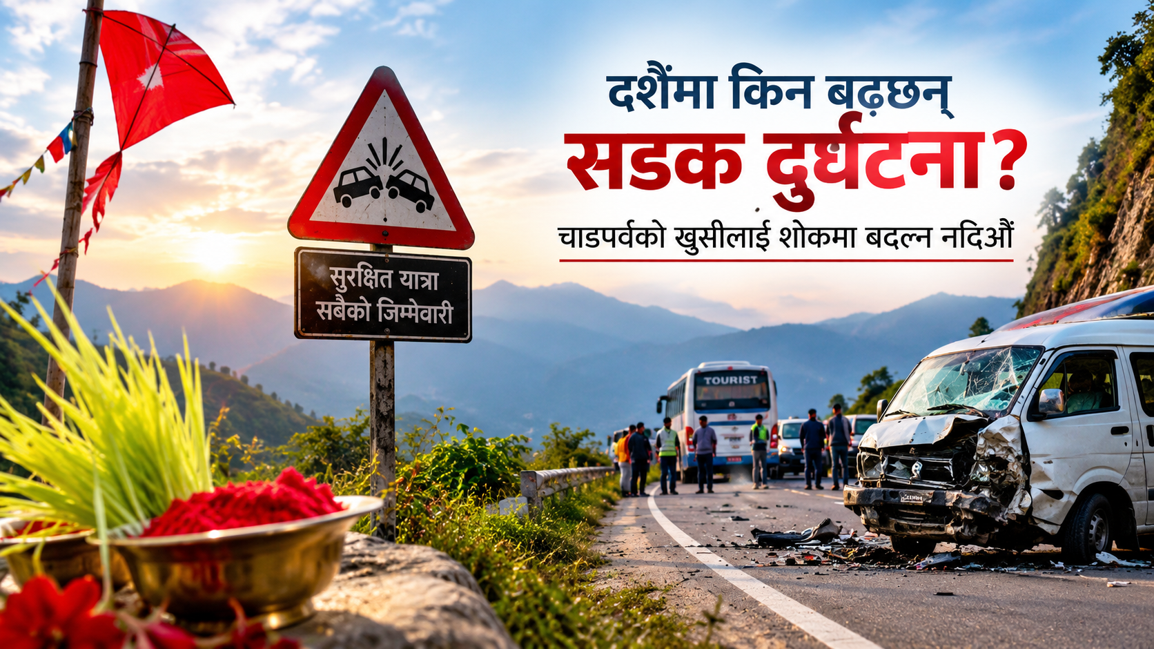 दशैँमा किन बढ्छन् सडक दुर्घटना? चाडपर्वको खुसीलाई शोकमा बदल्न नदिऔँ