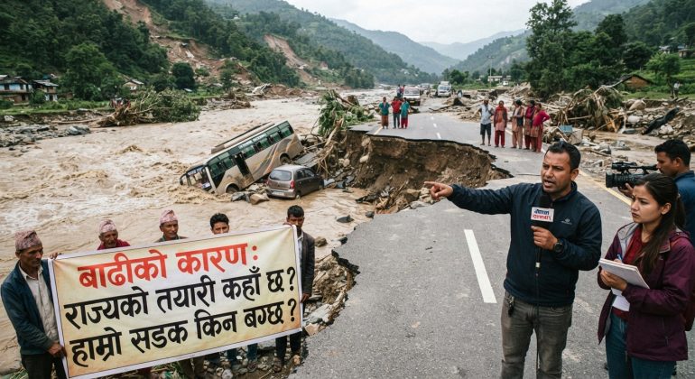 बाढीले बगाएको सडक र राज्यको तयारीमाथि प्रश्न ?