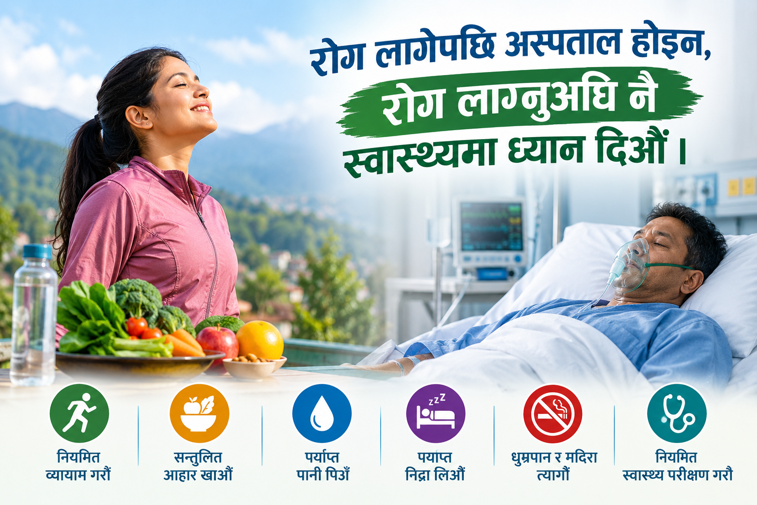 रोग लागेपछि अस्पताल होइन, रोग लाग्नुअघि नै स्वास्थ्यमा ध्यान दिऔँ
