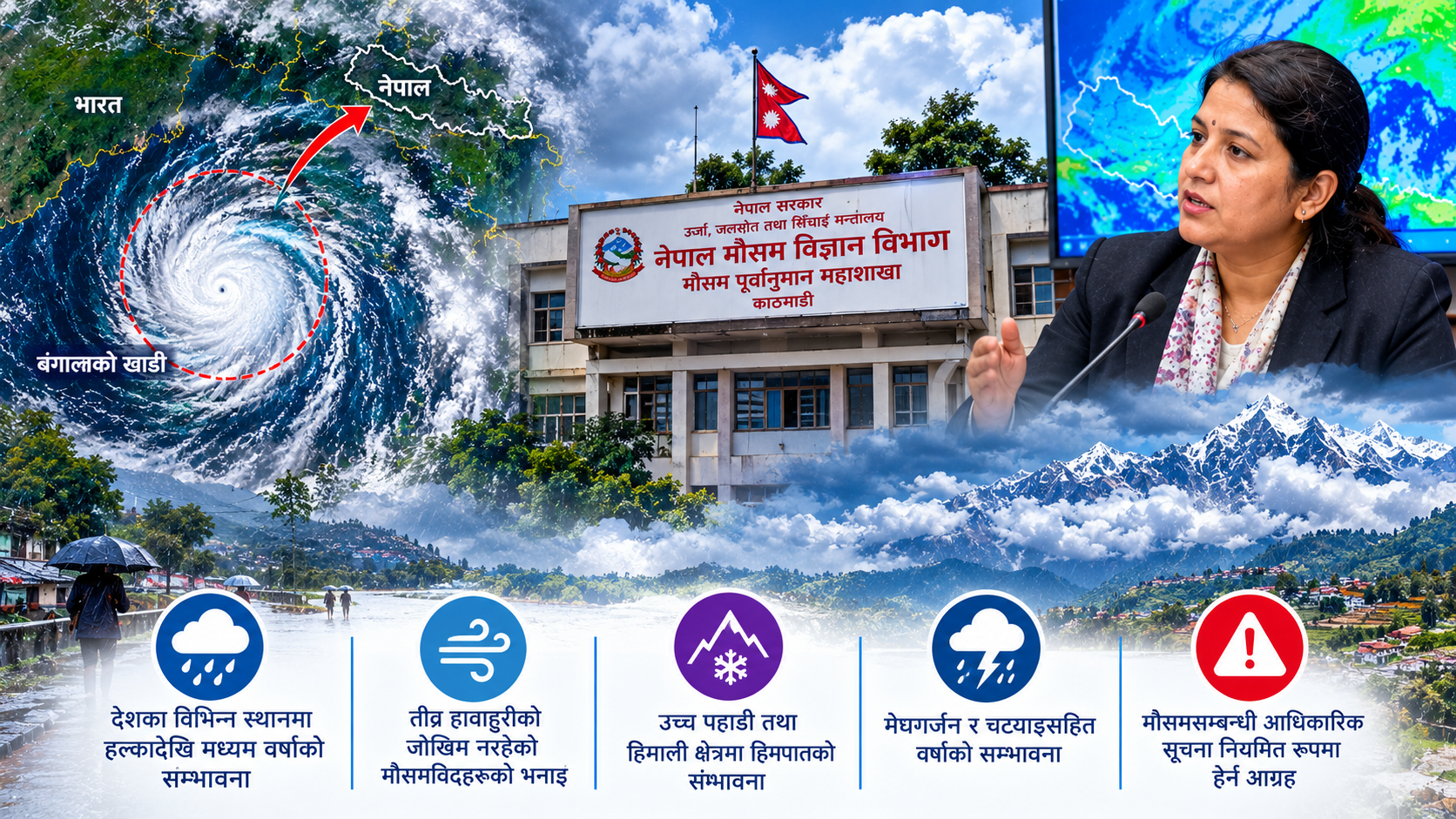 चक्रवात ‘अर्नब’ कमजोर, नेपालमा तीव्र हावाहुरीको जोखिम घट्यो