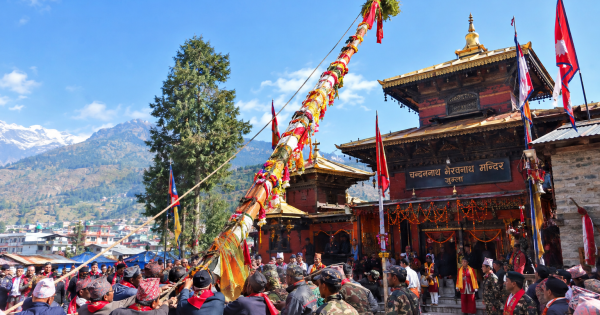 कर्णालीको पहिचान बोकेको चन्दननाथ–भैरवनाथ मन्दिरको लिङ्गो तान्ने उत्सव