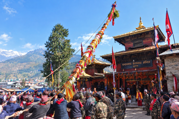 कर्णालीको पहिचान बोकेको चन्दननाथ–भैरवनाथ मन्दिरको लिङ्गो तान्ने उत्सव