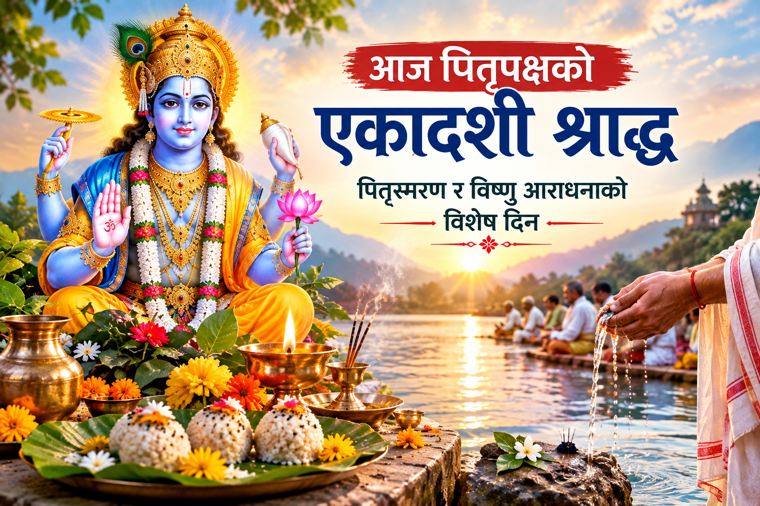 आज पितृपक्षको एकादशी श्राद्ध : पितृस्मरण र विष्णु आराधनाको विशेष दिन