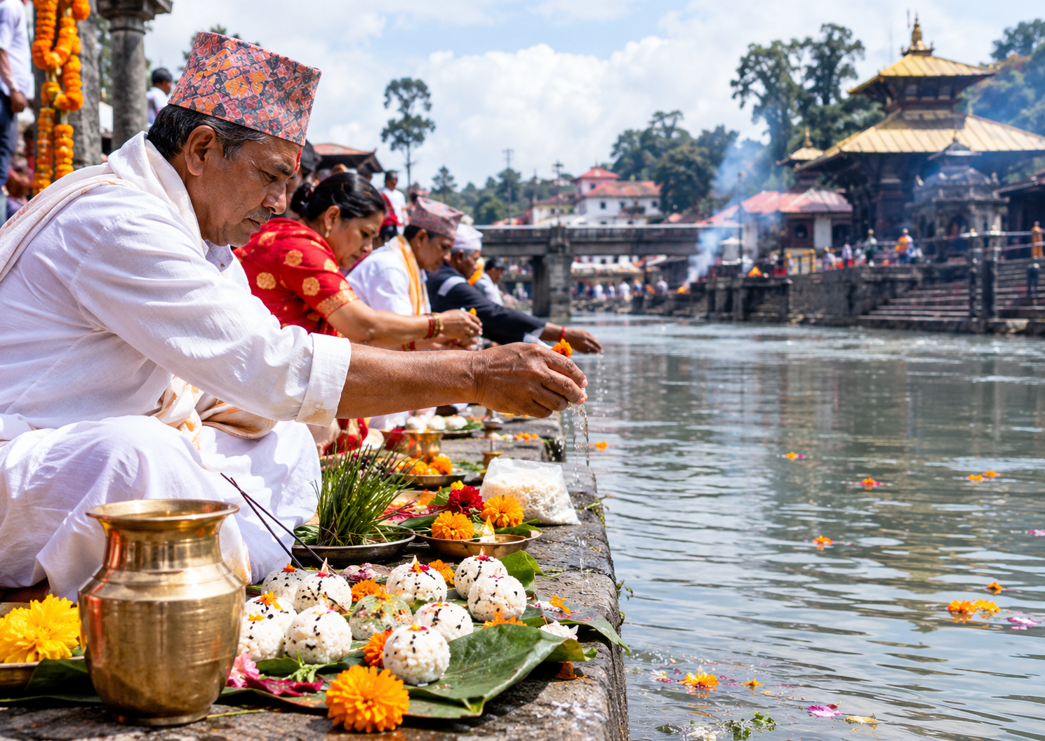 आज पितृ विसर्जन औँसी, सोह्रश्राद्ध सम्पन्न हुँदै