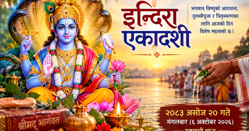 आज इन्दिरा एकादशी : भगवान् विष्णुको आराधना र पितृस्मरणका लागि विशेष दिन